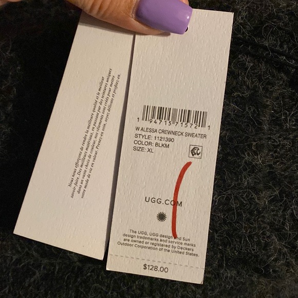 UGG ALESSA CREWNECK SWEATER XL NO OFFERS - Picture 3 of 6